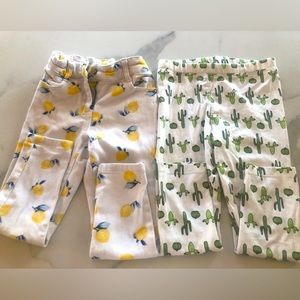 Set of two pants 4T -5T organic cotton.